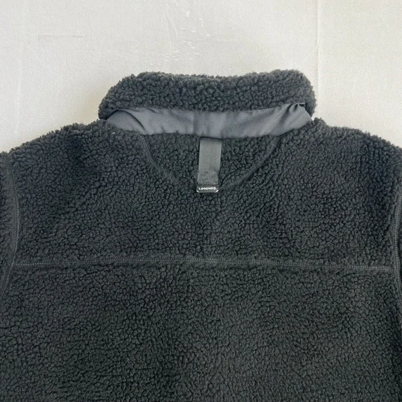 Legends Sherpa Jacket Mens Large Black Full Zip Fleece‎ Outdoors Elbow Patch - Picture 12 of 12
